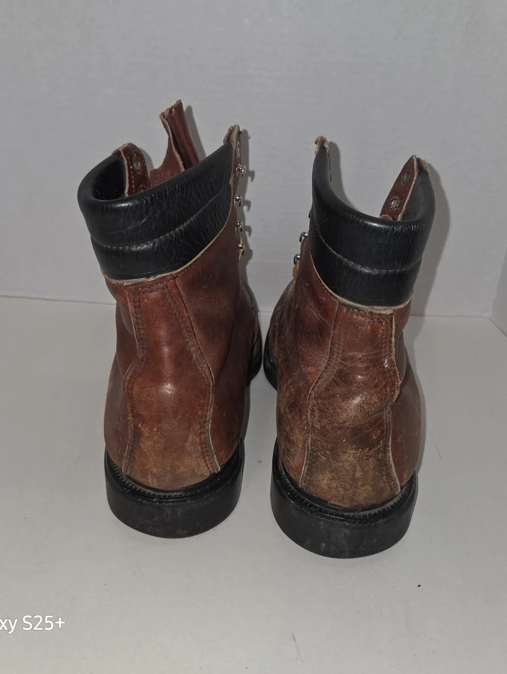 Vintage Red Wing 404 SuperSole Moc Toe Work Boots Brown Leather USA Men's 10.5